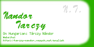 nandor tarczy business card